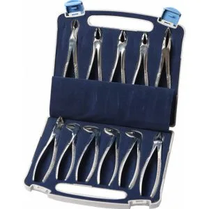 ست فورسپس بزرگسال 11 عددی فتاح طب کد 1000 – Dentistry Forceps Kit