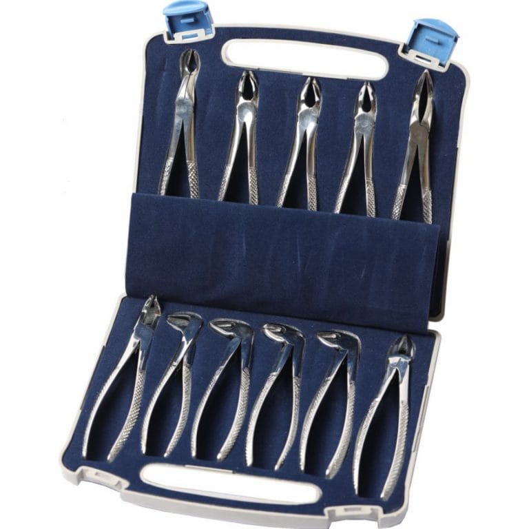 ست فورسپس بزرگسال 11 عددی فتاح طب کد 1000 – Dentistry Forceps Kit