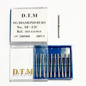 فرز مدل استوانه ای ته صاف توربین 10 عددی 111/014 DTM Dental Burs Flat End Cylinder