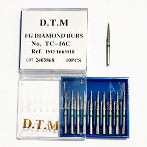 فرز مدل سوزنی توربین 10 عددی 166/018 DTM Needle Dental Bur